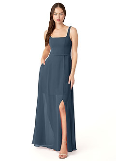 Azazie Renee Final Sale Neptune A-Line with Pockets Chiffon Dress image1