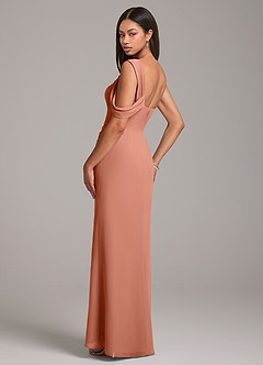 Azazie Wynter Bridesmaid Dresses MAI TAI Sheath Off the Shoulder Chiffon Dress image5