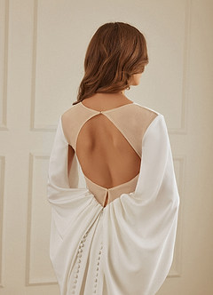 Christian Siriano Bridal for Azazie 2001 Wedding Dresses Diamond White Champagne Mermaid Crepe Back Satin Dress image4