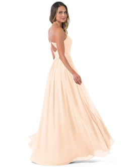 Azazie Cora Bridesmaid Dresses Pearl Pink A-Line Pleated Chiffon Dress image28