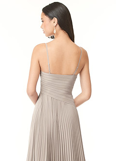 Azazie Vini Bridesmaid Dresses Frost A-Line V-Neck Pleated Chiffon Dress image5