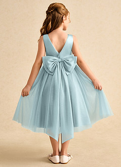 Azazie Winnie Flower Girl Dresses Mist Ball-Gown Bow Tulle Dress image1
