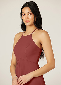 Azazie Sarah Final Sale Auburn Empire Pleated Chiffon Dress image6