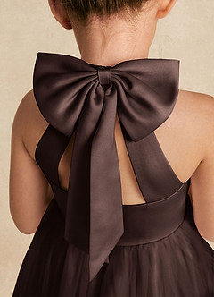 Azazie Bev Flower Girl Dresses Ganache A-Line Convertible Tulle Dress image5