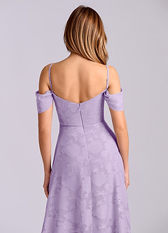Azazie Marley Final Sale Lilac A-Line Off the Shoulder Floral Burnout Convertible Dress image2