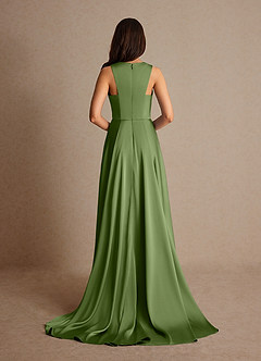 Azazie Niles Mother of the Bride Dresses Juniper A-Line Trains Stretch Satin Dress image4