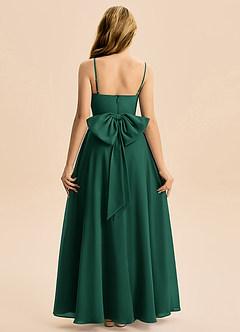 Azazie Bear Junior A라인 주름진 쉬폰 플로어 길이 주니어 신부 들러리 드레스 image2