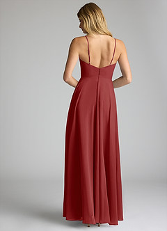 Azazie Akita Bridesmaid Dresses Rust A-Line Chiffon Dress image4