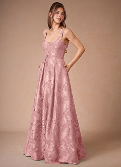 Althea Coral Pink Tie-Back Maxi Dress image7