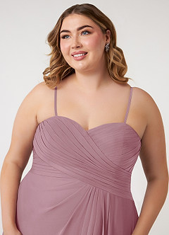 Azazie Arabella Allure Bridesmaid Dresses Vintage Mauve A-Line Sweetheart Neckline Chiffon Convertible Dress image19