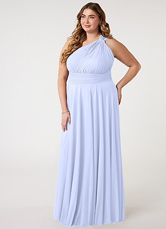 Azazie Charlize Brautjungfernkleider A-Linie One-Shoulder Gittergewebe Kleid Lavendel image8