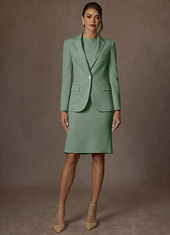 front Kennedy Matcha Completo giacca elasticizzata strutturata e abito elegante