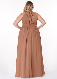 Azazie Iman Bridesmaid Dresses Bronzer A-Line A-Line Ruched Chiffon Dress image9