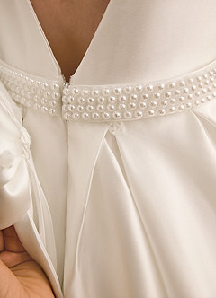 Azazie Ophelia Flower Girl Klänningar Klä Balklänning i mikado Rosett image7