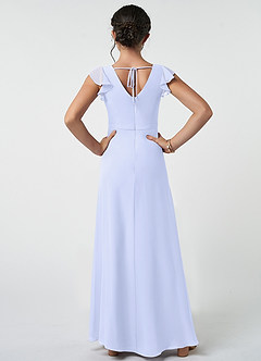 Azazie Claudine Junior Lavender A-Line Pleated Chiffon Dress image2