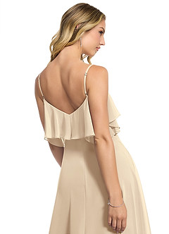 Azazie Jean Bridesmaid Dresses Champagne A-Line Chiffon Convertible Dress image5