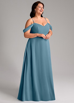 Azazie Marley Bridesmaid Dresses Bermuda A-Line Off the Shoulder Chiffon Convertible Dress image15