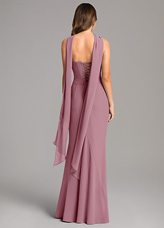 Azazie Sorrel Bridesmaid Dresses Vintage Mauve Mermaid Corset Chiffon Dress image5