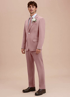 front Ethan Dusty Rose Refined Weave Suit