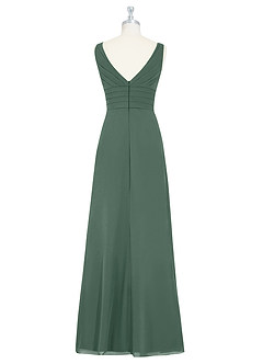 Azazie Julianna At-home Try On Dresses Butterscotch A-Line Chiffon Dress image7