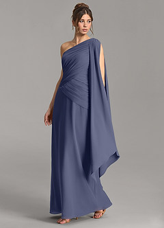 Azazie Ayra Bridesmaid Dresses Stormy A-Line One Shoulder Chiffon Dress image3