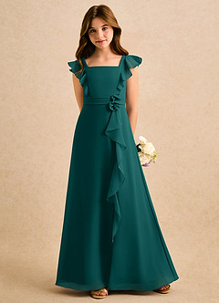 Azazie Soso Girls Formal Flower Girl Klänningar Klä A-Line i Chiffong Plisserad image5