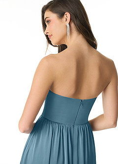 Azazie Morana Final Sale Bermuda A-Line Off the Shoulder Stretch Satin Convertible Dress image8