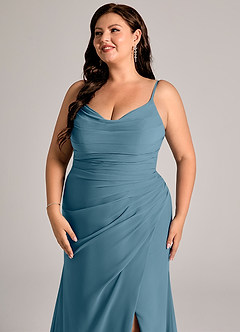 Azazie Deandra Bridesmaid Dresses Bermuda Mermaid Pleated Chiffon Dress image12