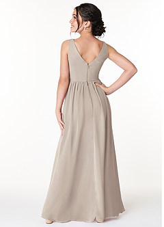 Azazie Sawyer Junior Frost A-Line Pleated Chiffon Dress image2
