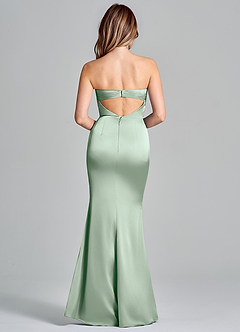 Azazie Olea Brudtärnklänningar Klä av Sjöjungfru i Stretch Satin Axelbandslös Agave Konvertibel image4