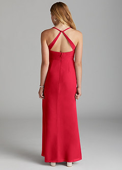 Azazie Becca Junior Scarlet Mermaid Chiffon Dress image4