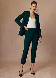 front Kennedy Pine Structured Stretch Dress Pants
