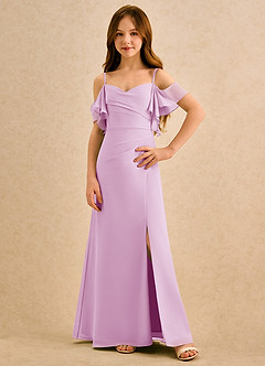 Azazie Pippy Girls Formal Flower Girl Dresses Candy Pink A-Line Sweetheart Neckline Chiffon Dress image1