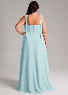 Azazie Debra Bridesmaid Dresses Sea Glass A-Line with Pockets Chiffon Convertible Dress image9