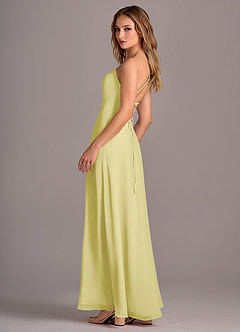 Azazie Mei Bridesmaid Dresses Lemon Sorbet A-Line Chiffon Dress image5