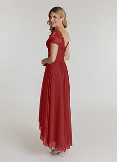 Azazie Thais Kleider für die Brautmutter A-Linie Spitze Chiffon Kleid Rost image4