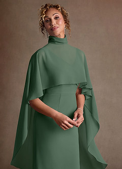 Azazie Irna Mother of the Bride Dresses Eucalyptus Column Chiffon Dress image7