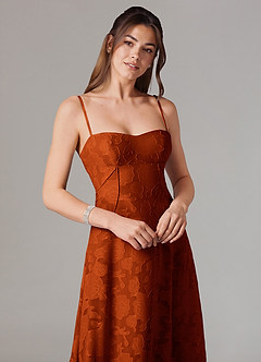 Azazie Valentine Suknie dla druhen Linia A Dekolt w kształcie serca Kwiatowe wypalenie Do ziemi Sukienka image2