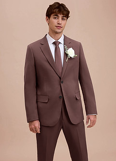 front Ethan Champagne Refined Weave Performance Suit Jacket