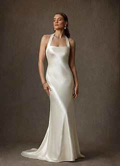Azazie Marielle Abiti da Sposa Abito A-Line in ammaliatore Bianco Antico image1