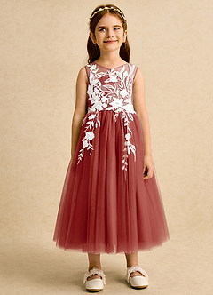 Azazie Sundae Flower Girl Klänningar Klä Balklänning i Spets image7