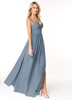 Azazie Cleobella Bridesmaid Dresses Twilight A-Line Sweetheart Lace Chiffon Dress image3