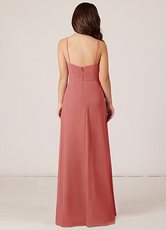 Azazie Kaylee Junior Jurk van Chiffon met A-Lijn met Riem Antieke Roos image2