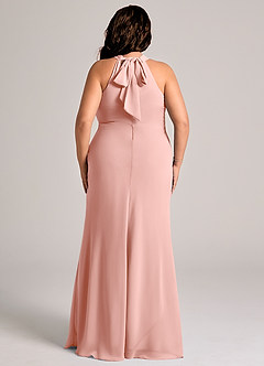 Azazie Doretta Bridesmaid Dresses Rosette Mermaid Pleated Chiffon Dress image7