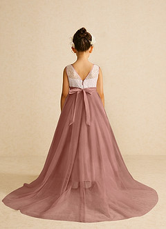 Azazie Tay Flower Girl Dresses Cedar Rose A-Line Sequins Tulle Dress image2