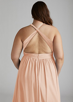 Azazie Ashia Brautjungfernkleider A-Linie Plissee Chiffon Kleid Englisches Rosa image12