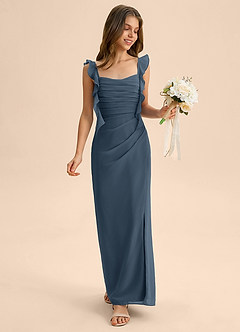 Azazie Jessamine Junior Neptune Mermaid Sweetheart Neckline Chiffon Dress image3