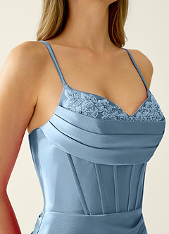 Eleganty Steel Blue Mini Dress image6