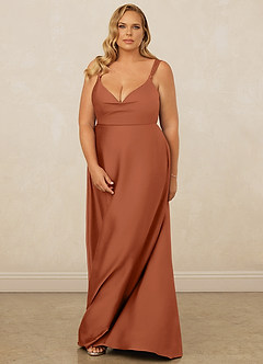 Christian Siriano Bridal for Azazie 1001 Bridesmaid Dresses Cedar Rose A-Line Sweetheart Neckline Stretch Satin Dress image15