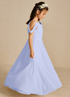 Azazie Chelle Abiti da Ragazza di Fiori Abito A-Line in Chiffon Plissettato Lavanda image4